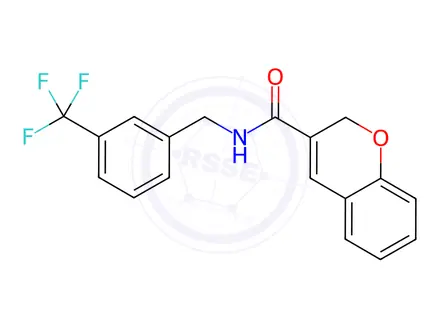 Chemical structure of N-(3-(trifluoromethyl)benzyl)-2H-chromene-3-carboxamide