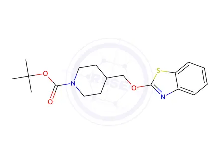 Chemical structure of 2-[(1-Boc-4-piperidyl)methoxy]benzothiazole