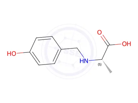 Chemical structure of (2S)-2-[(4-hydroxyphenyl)methylamino]propanoic acid