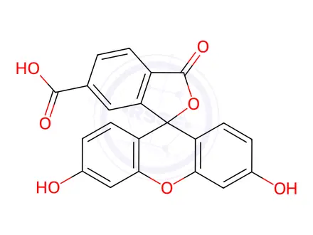 Chemical structure of Fluorescein Impurity 36 (6-Carboxyfluorescein)