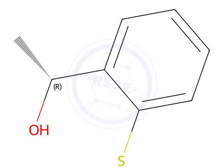 Chemical structure of (1R)-1-[2-(methylsulfanyl)phenyl]ethan-1-ol