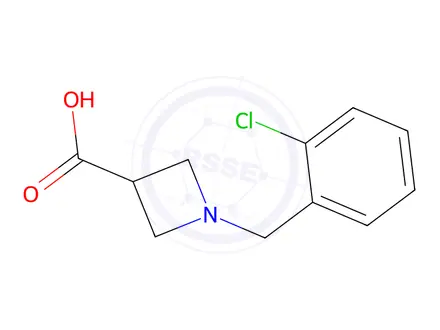 Chemical structure of 1-[(2-chlorophenyl)methyl]azetidine-3-carboxylic acid