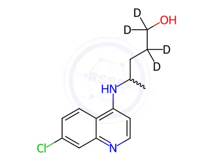 Chemical structure of 4-[(7-Chloro-4-quinolinyl)amino]-1-pentanol-d4
