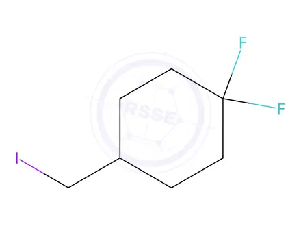 Chemical structure of 1,1-Difluoro-4-(iodomethyl)cyclohexane