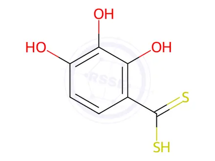 Chemical structure of Benzenecarbodithioic acid, 2,3,4-trihydroxy-(9CI)