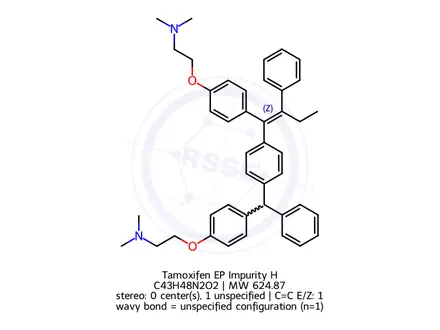 Chemical structure of Tamoxifen EP Impurity H