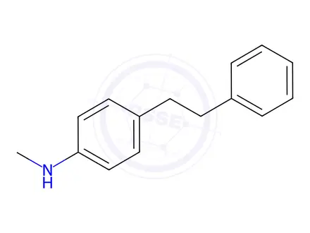 Chemical structure of p-Phenethyl-N-methylaniline