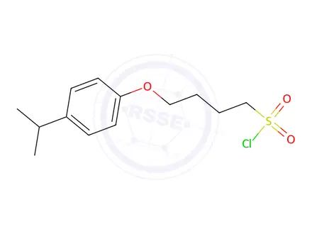 Chemical structure of 4-[4-(propan-2-yl)phenoxy]butane-1-sulfonyl chloride