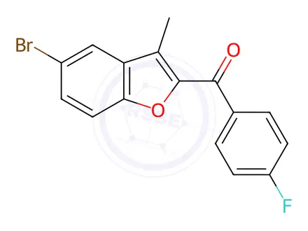 Chemical structure of (5-Bromo-3-methyl-1-benzofuran-2-yl)(4-fluorophenyl)methanone