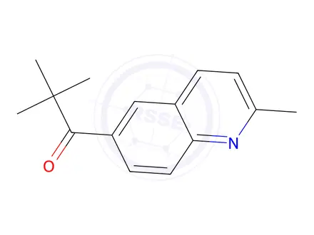 Chemical structure of 2,2-Dimethyl-1-(2-methylquinolin-6-y l)propan-1-one