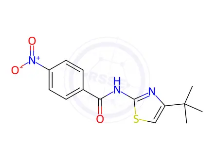 Chemical structure of N-(4-(tert-Butyl)thiazol-2-yl)-4-nitrobenzamide