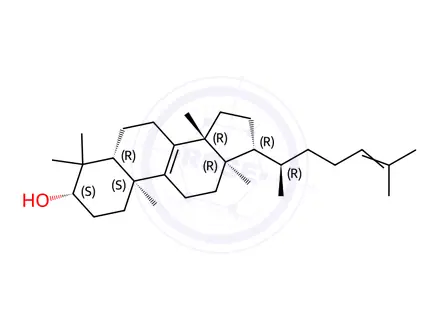 Chemical structure of Lanosterol