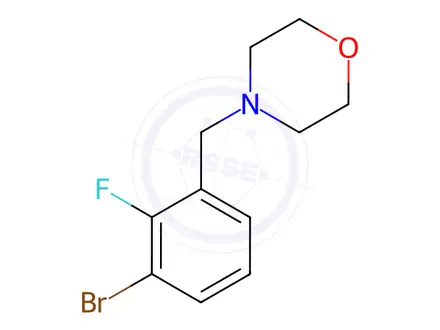 Chemical structure of 1-Bromo-2-fluoro-3-(morpholinomethyl)benzene