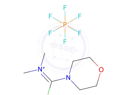 Chemical structure of 4-[Chloro(dimethylamino)methylene]morpholinium hexaflu