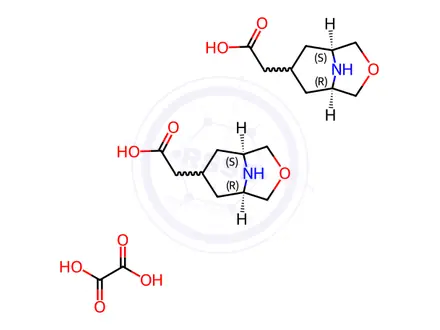 Chemical structure of exo-3-oxa-9-aza-bicyclo[3.3.1]nonane-7-acetic acid oxalate(2:1)