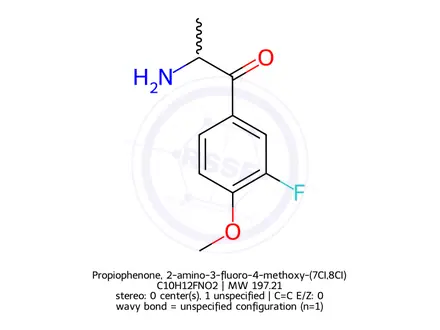 Chemical structure of Propiophenone, 2-amino-3-fluoro-4-methoxy-(7CI,8CI)