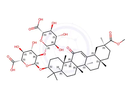 Chemical structure of Glycyrrhizic Acid Impurity 46