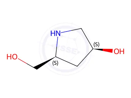 Chemical structure of (3S,5S)-4-Hydroxy-2-pyrrolidinemethanol