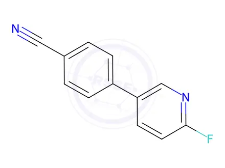 Chemical structure of 4-(6-Fluoro-3-pyridinyl)benzonitrile