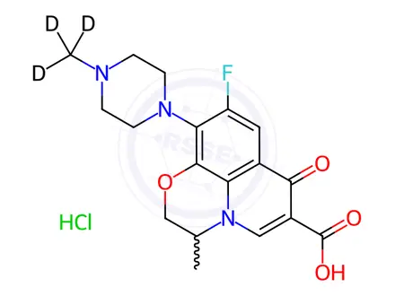 Chemical structure of Ofloxacin-[D3] hydrochloride