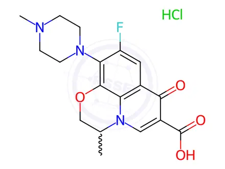Chemical structure of Ofloxacin Hydrochloride