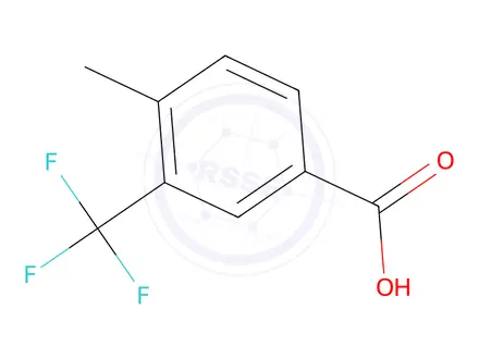 Chemical structure of 4-Methyl-3-(trifluoromethyl)benzoic Acid