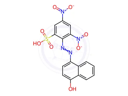 Chemical structure of 2-[(4-hydroxy-1-naphthyl)azo]-3,5-dinitrobenzenesulphonic acid