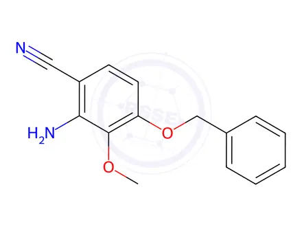 Chemical structure of 2-amino-4-(benzyloxy)-3-methoxybenzonitrile