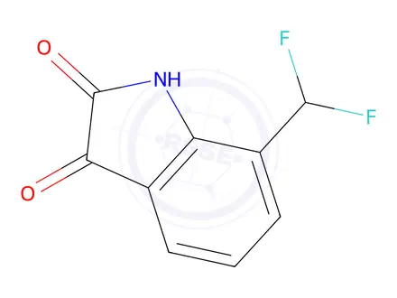 Chemical structure of 7-(Difluoromethyl)indoline-2,3-dione
