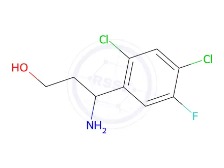 Chemical structure of 3-Amino-3-(2,4-dichloro-5-fluorophenyl)propan-1-ol