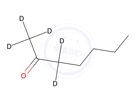 Chemical structure of 2-Heptanone-1,1,1,3,3 D5