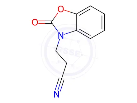 Chemical structure of 3-(2-Oxo-2,3-dihydro-1,3-benzoxazol-3-yl)propanenitrile
