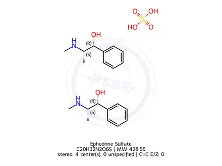 Chemical structure of Ephedrine Sulfate