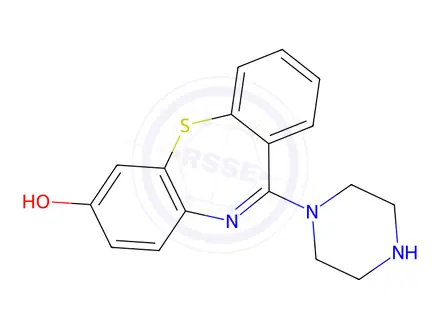 Chemical structure of 7-Hydroxy-n-des{[2-(2-hydroxy)ethoxy]ethyl} quetiapine dihydrochloride
