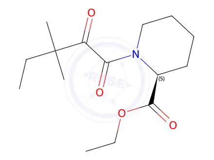 Chemical structure of (S)-ethyl 1-(3,3-diMethyl-2-oxopentanoyl)piperidine-2-carboxylate