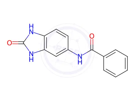 Chemical structure of Benzamide, N-(2,3-dihydro-2-oxo-1H-benzimidazol-5-yl)-(9CI)