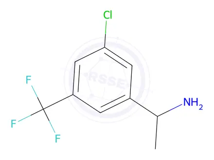 Chemical structure of 1-[3-Chloro-5-(trifluoromethyl)phenyl]ethan-1-amine