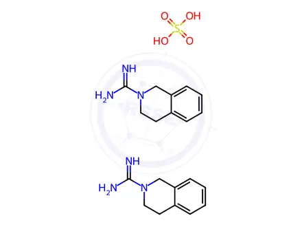 Chemical structure of 1,2,3, 4-Tetrahydro-isoquinoline-2-carboxamidine sulfate