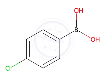 Chemical structure of 4-Chlorophenylboronic acid