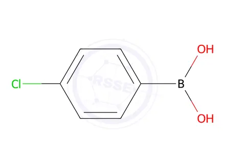 Chemical structure of 4-Chlorophenylboronic acid
