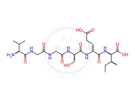 Chemical structure of (2S,5S,8S,17S)-17-Amino-2-((S)-sec-butyl)-5-(2-carboxyethyl)-8-(hydroxymethyl)-18-methyl-4,7,10,13,16-pentaoxo-3,6,9,12,15-pentaazanonadecanoic Acid