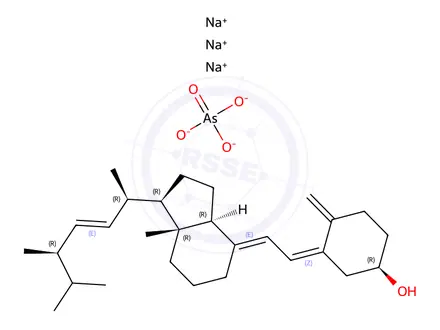 Chemical structure of Ergocalciferol Arsenic Acid Sodium (Vitamin D2 Arsenic Acid Sodium)