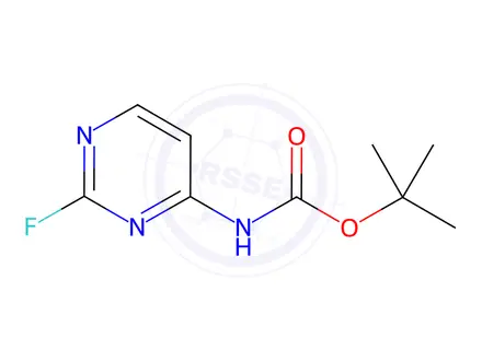 Chemical structure of Carbamic acid, N-(2-fluoro-4-pyrimidinyl)-, 1,1-dimethylethyl ester