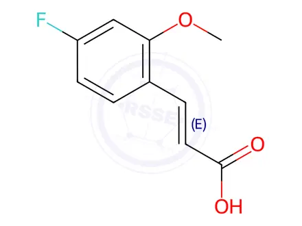 Chemical structure of 4-Fluoro-2-methoxycinnamic acid
