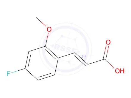 Chemical structure of (E)-3-(4-Fluoro-2-methoxyphenyl)acrylic acid