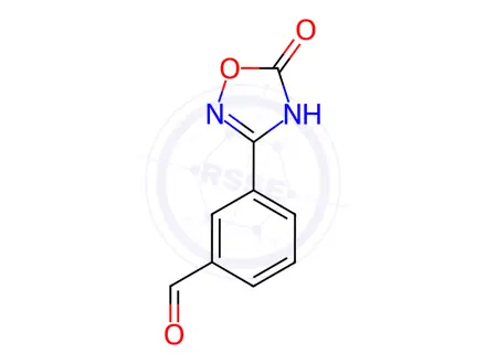 Chemical structure of 3-(5-oxo-4,5-dihydro-1,2,4-oxadiazol-3-yl)benzalde hyde