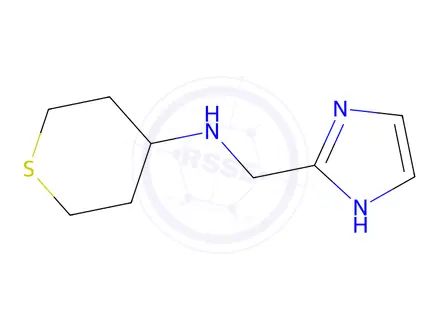 Chemical structure of N-((1H-imidazol-2-yl)methyl)tetrahydro-2H-thiopyran-4-amine