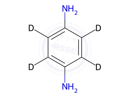Chemical structure of 1,4-Phenylenediamine-d4