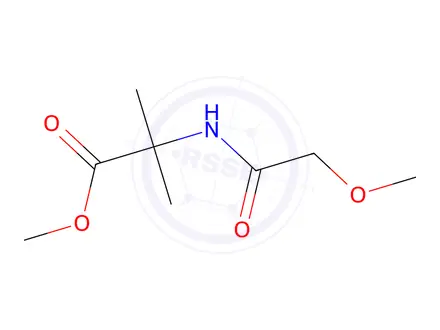 Chemical structure of Methyl N-(methoxyacetyl)-2-methylalaninate