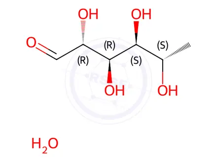 Chemical structure of α-L-Rhamnose monohydrate